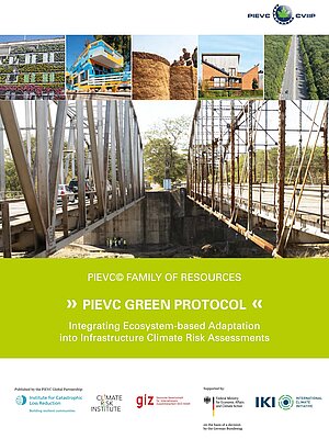 Cover PIEVC Green Protocol — Integrating Ecosystem-based Adaptation into Infrastructure Climate Risk Assessmentst