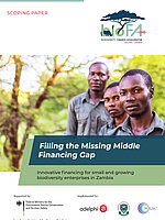 Cover Filling the Missing Middle - Innovative financing for small and growing  biodiversity enterprises in Zambia Financing Gap