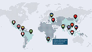 World map with the IKI priority countries. An overview of all countries is available under the link in the graphic.