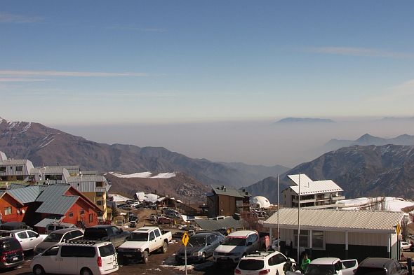 Smog over Coyhaique, Photo: Programm 4e GIZ Chile Smog over the city