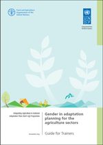 Cover des Leitfadens Gender in adaptation planning for the agriculture sectorst