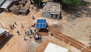 Solar electrification in a rural village. Photo: Shutterstock